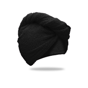 Turban iz frotirja, hitrosušeč, črn