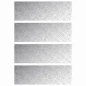 Vidaxl Stopnice Pravokotna 4 szt. srebrna 90 x 30 cm Aluminij