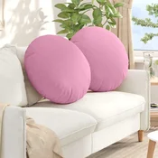 Jastucici za sjedenje 2 pcs Ružicasta O80 x 29 cm tkanina