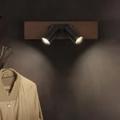 OSRAM stropni reflektor MERCURY črn 2-Spot GU10-LED 927 dim - Dnevna soba/jedilnica - Sodobni - les, črn - Kovina