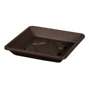 Plastični pladenj za cvetlične lončke QUADRATO 36x36cm, rjav