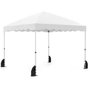 COSTWAY Vrtni paviljon Vrtni šotor 3 x 3 m bele barve, (5000249912)