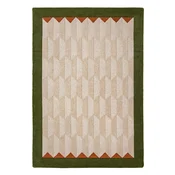 Zelena/v naravni barvi ročno tkana volnena preproga 160x230 cm Apex Border Wool – Flair Rugs