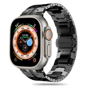 Jekleni pas Techsuit W063 za Apple Watch (42mm/44mm/45mm/46mm/49mm) - črn