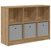 Vidaxl Strani šal s predalom Umetni hrast 88,5 x 27,5 x 63,5 cm