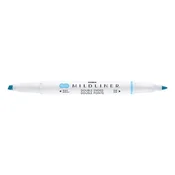Označevalec, 1,0/3,5 mm, dvostranski, ZEBRA Mildliner Fluorescent, moder