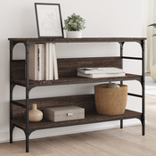 Konzolni stol boja smedeg hrasta 100x32x75 cm konstruirano drvo