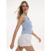 Sinsay - High waist mom kratke pantalone od teksasa - krem