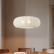 Lindby viseča svetilka Helin, bela, O 70 cm, tekstil, 3 x E27 - Dnevna soba/jedilnica - Skandinavski - Tkanine/tekstil