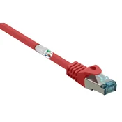 Renkforce Renkforce RF-5043972 RJ45 omrežni kabel\, Patch kabel CAT 6a S/FTP 1.00 m rdeča ognjevaren 1 kos, (20419393)