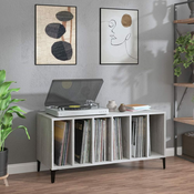 Greatstore Omarica za gramofonske plošče siva sonoma 100x38x48 cm inž. les