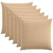 vidaXL Prevleka za blazino 6 kos HEERLEN Krem 60 x 60 cm Blago