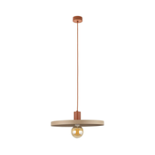 Lestenec na vrvici SILA 1xE27/15W/230V pr. 40 cm bež/opečna