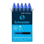 Schneider One Change kartuše za kemični svinčnik, 5 kosov - modro polnilo