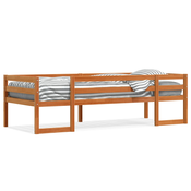 MAISON CHIC Otroški ležaj - Otroški posteljni okvir voščeno rjav 75x190 cm trdna borovina-J2855, (21794244)