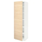 METOD Visoki element s policama, bela/Askersund im. svetlog jasena, 60x60x200 cm