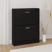 Vidaxl vidaXL Omarica za čevlje črna 59x17x81 cm lesena