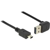 Delock USB 2.0 priključni kabel [1x USB 2.0 vtič A - 1x USB 2.0 vtič Mini-B] 2 m črn obojestransk