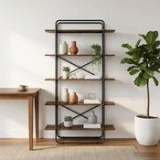 vidaXL Knjižna polica 5 ravni 100 x 35 x 175,5 cm PB Dimljen hrast