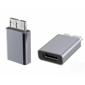 PremiumCord Aluminijast adapter USB C ženski - USB3.0 Micro B moški