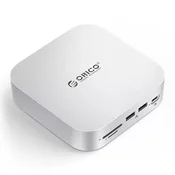 Orico MiniLink 9in1 USB-C HUB adapter/priklopna postaja s HDD/SSD, srebrna