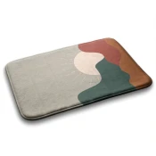 tulup.si Preproga za kopalnico Sončni vzhod 90x60 cm Bela in siva