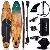 THUNDER SUP deska Thunder 350 cm zelena – nosilnost 150 kg, komplet, aluminijasto veslo, sedež kajak, (5000223042)