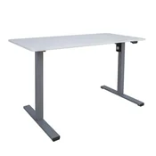 Homestar Pisalna miza ERGO OPTIMAL 120x60x71-116 cm bela srebrno siva