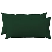 vidaXL Prevleka za blazino 2 kos HEERLEN Temno zelena 40 x 80 cm Blago