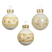 Dekordom dekoracija - hanging bauble set mix 9pcs 3cm 011806 - wool white - kmg ( 045589 )