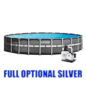 INTEX Bazen Ultra Metal 610x122 s Peščenim Filtrom Nova Tehnologija XTR+ KIT SILVER
