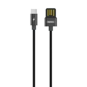 REMAX RC-080a Silver Serpent kabel USB / USB-C 2.1A 1m, crno