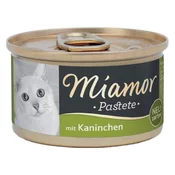 Miamor MIAMOR Pastete za mačke - Mokra hrana z zajcem, 85g, brez žit, brez glutena, za odrasle, brez umetnih barvil