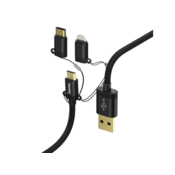Hama 183304 3in1 microUSB/Type-C/Lightning kabel, 1,5m