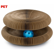 PET Toys praskalnik za mačke, 3v1, igrača, žoga, zložljiv