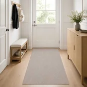 vidaXL Preproga IZA Bež 80 x 200 cm 100% poliester Nizek flor