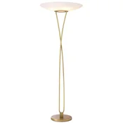 Casa Padrino luxury floor lamp antique brass/white A� 69 x H. 188 cm - Floor lamp with round glass lampshade - Luxury floor lamps - Luxury lights - Luxury furniture - Luxury furnishings