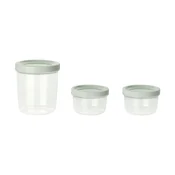MADAME COCO Dieppe Set kutija za cuvanje hrane, 3kom, 10.2x10.2x11.3cm, Sive