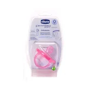 Chicco Varalica silikon 0-6 m 1/1 nežno roze, Pink
