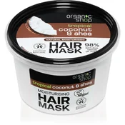 Organic Shop Vlažilna tropska kokosova maska za lase s karitejevim maslom ( Hair Mask Moisturising) 250 ml