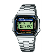 NEW Ura uniseks Casio A168WA-1YES Črna Srebrna