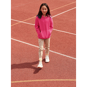 Pink childrens sweatshirt Classic kangaroo Fruit of the Loom