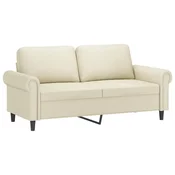 Vidaxl Dvosed krem 140 cm umetno usnje