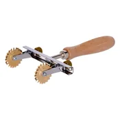 Adjustable dough cutter, serrated blade, brass - Zokura