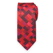 Moška kravata s pikčastim vzorcem v rdečih odtenkih 16801