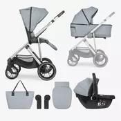 Kikkaboo kolica chiara 3in1 set sa I-size autosedištem I tvrdom korpom grey ( kkb11261 )