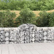 Greatstore Obokane gabion košare 10 kosov 200x50x80/100 cm cinkano železo