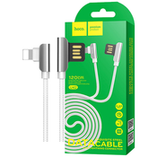 hoco. USB kabel za iPhone, Lightning kabel, 1.2 met., 2.4 A,bijela - U42 Exquisite steel, Lightning WH