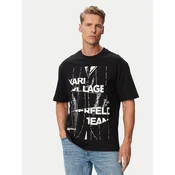 Karl Lagerfeld Jeans Majica B3M17034 Črna Relaxed Fit