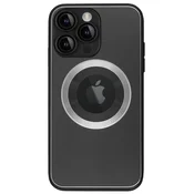 GS Ovitek MagSafe za iPhone 14 Pro, luknja za Apple logotip, siv